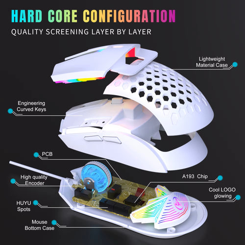 Gaming Maus S500 Optische Gaming-Maus für Rechtshänder, 6400 DPI